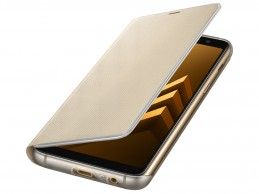 Etui Samsung Galaxy A8 (2018) Neon Flip Cover Gold - Foto1