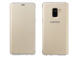 Etui Samsung Galaxy A8 (2018) Neon Flip Cover Gold - Foto3