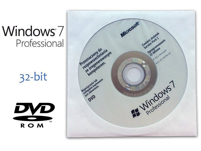 Windows 7 Professional 32-bit płyta instalacyjna DVD - Foto1