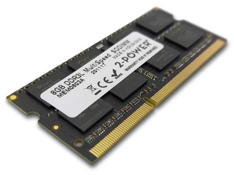 RAM SO-DIMM DDR3L 8GB MultiSpeed 1066/1333/1600MHz 2-Power MEM0803A - Foto2
