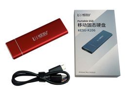 Dysk przenośny SSD M.2 USB-C 512GB KESU K206 Red - Foto3