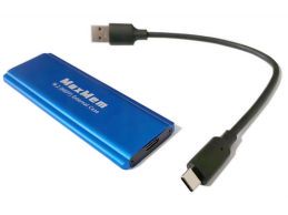 Dysk przenośny SSD M.2 USB-C 512GB MaxMem Blue - Foto4